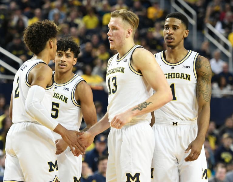 Michigan's Charles Matthews, Ignas Brazdeikis, Jordan Poole