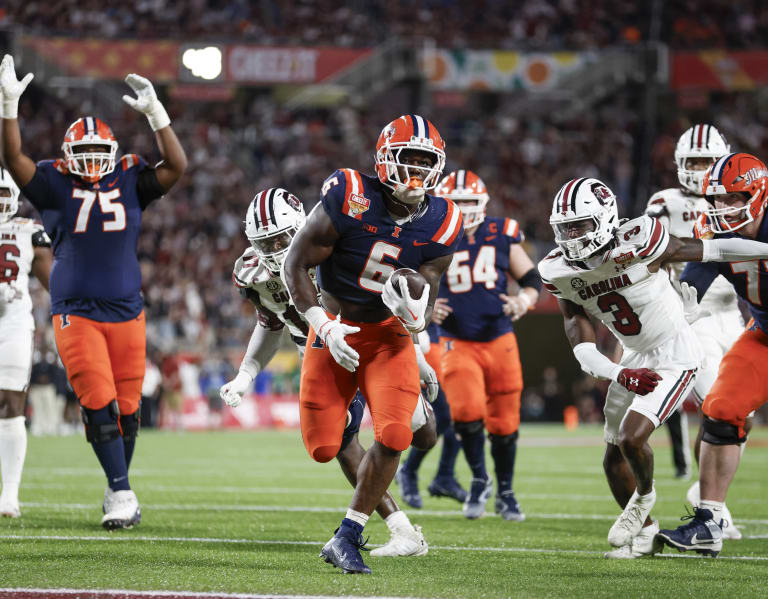 Illinois knocks off South Carolina 21-17 to win Cheez-It Citrus Bowl