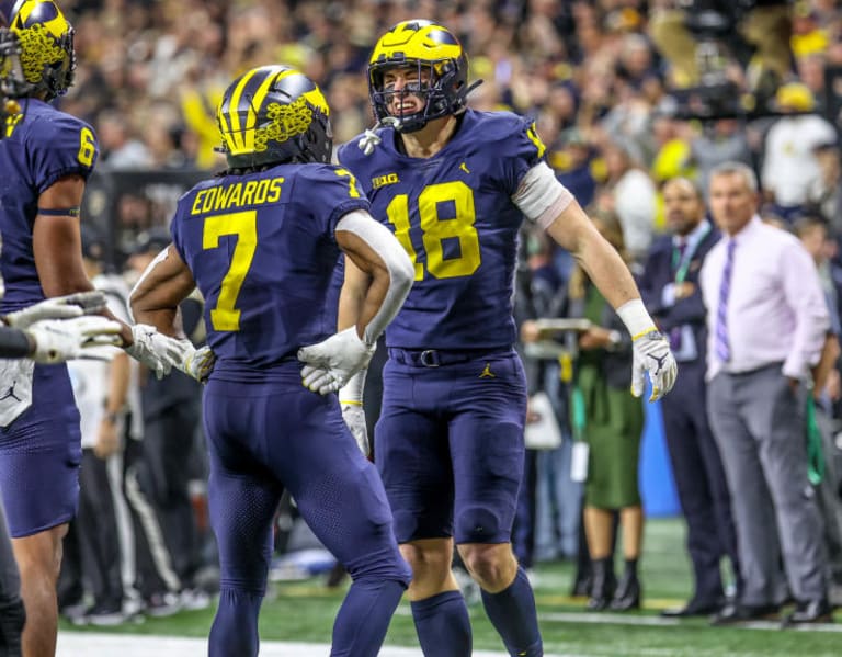 Colston Loveland talks growth, tight end room, matchup against TCU