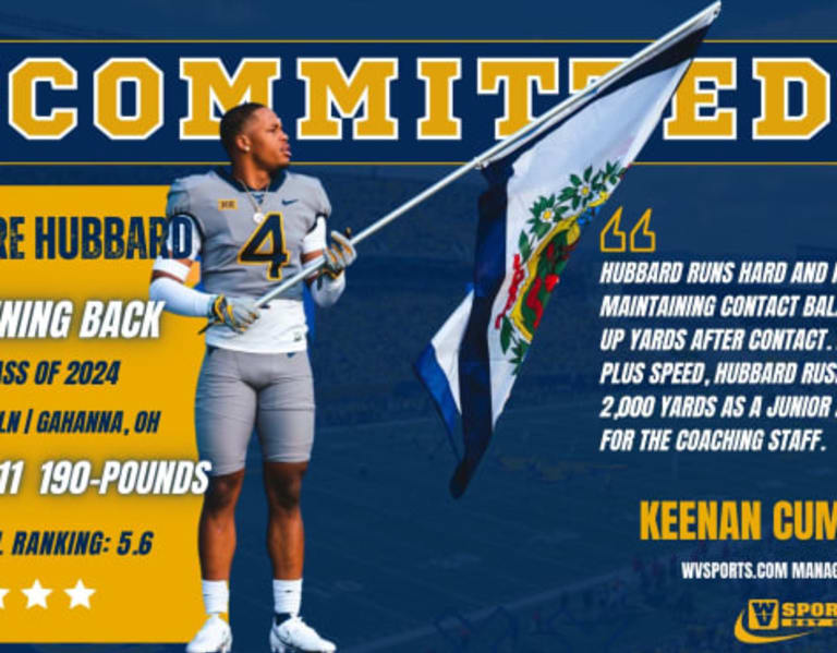 2024 RB Hubbard commits to West Virginia football - WVSports
