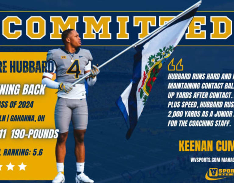 2024 RB Hubbard Commits To West Virginia Football WVSports