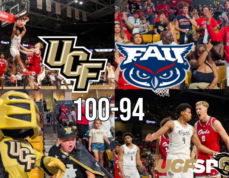 UCF 100-94 戰勝 FAU 的景象