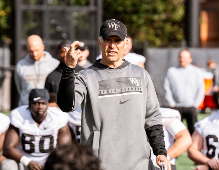 Which position came furthest in spring practices for Wake Forest?