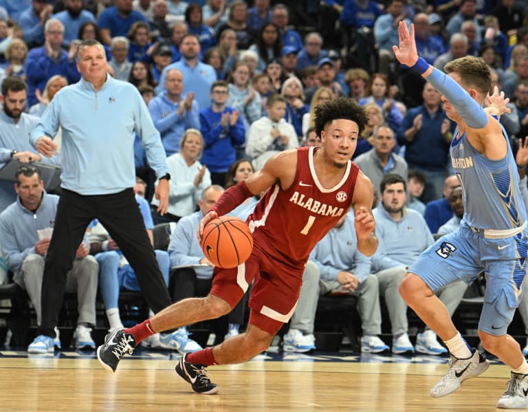 Mark Sears' half court buzzer beater is INCHES away from Alabama forcing OT  vs. Creighton