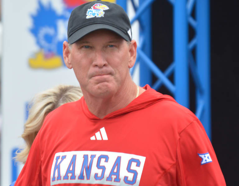 Daniel Hishaw Jr. rushes for a three-yard TD to extend Kansas' lead against  UCF