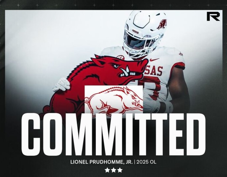 Three-star OL Lionel Prudhomme Jr. commits to Arkansas