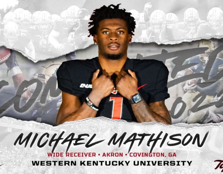 Western Kentucky Hilltoppers Football Akron Wide Receiver Michael