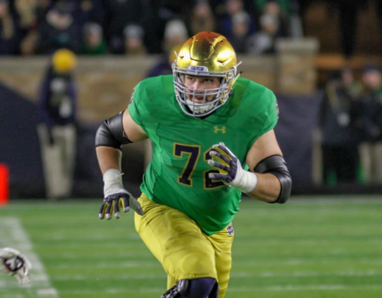 Notre Dame Football Offensive Lineman Robert Hainsey Drafted In Third