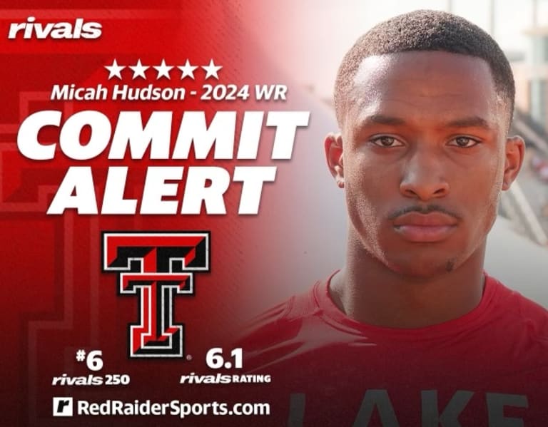 Texas Tech Receives Commitment from Five-Star Wide Receiver Micah Hudson,  According to ESPN - BVM Sports