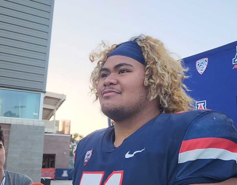 WATCH: Arizona OL Jonah Savaiinaea Interview After Spring Practice No ...