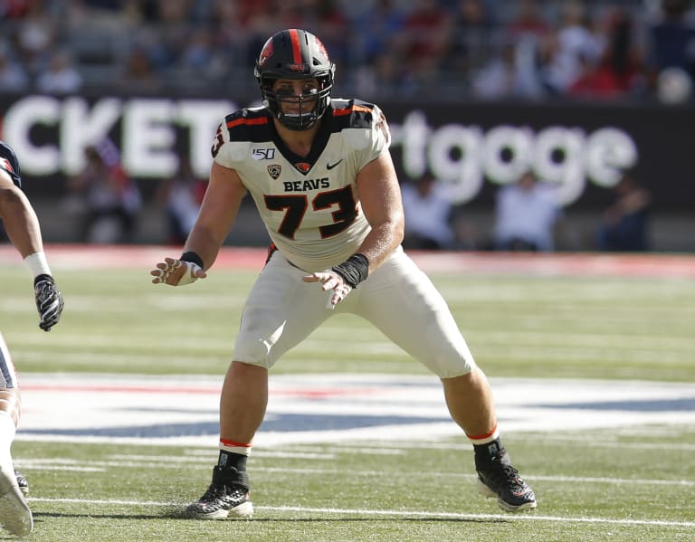 Oregon State offensive tackle Blake Brandel selected by the