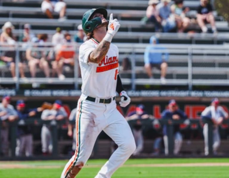 Miami Baseball: Hurricanes avoid sweep against UConn, win slugfest