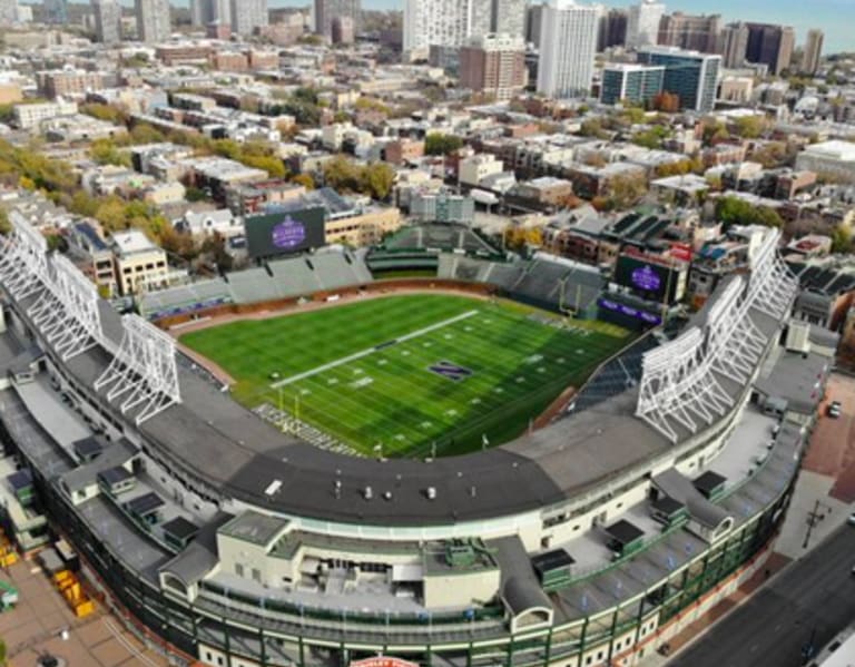 Northwestern makes over Wrigley Field for football