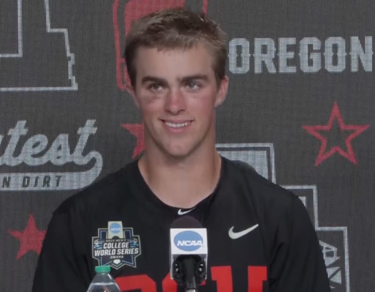 WATCH: Oregon State Baseball Talks Walk-Off Win Over Louisville At CWS