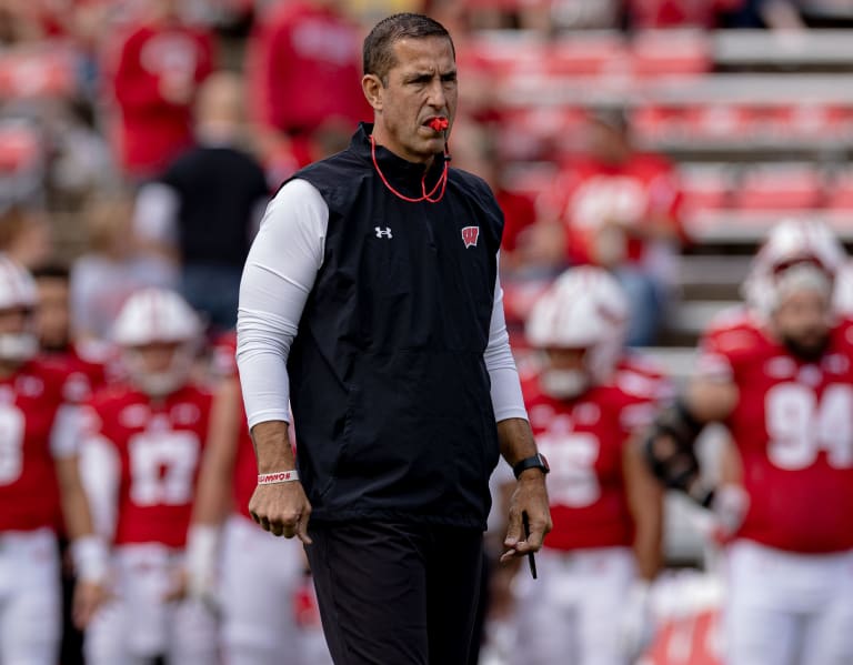 Wisconsin Coach Luke Fickell Addresses Media After Spring Camp Practice ...