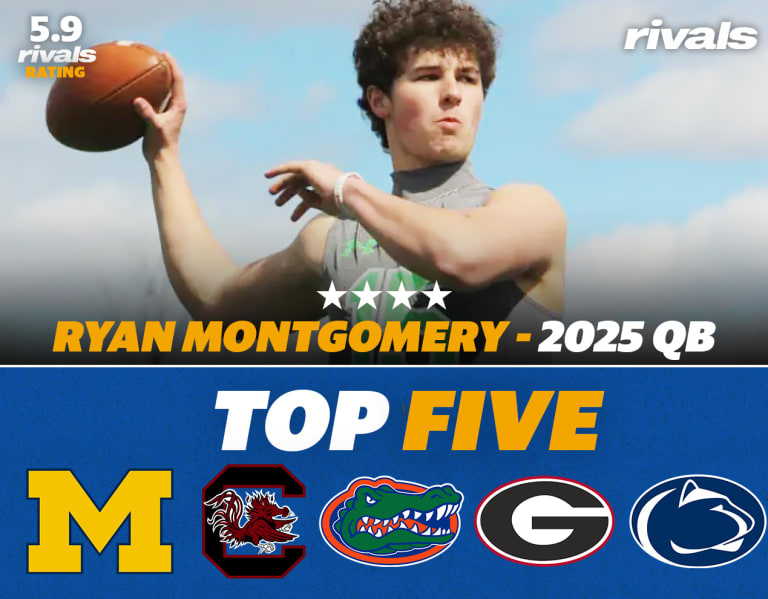 Gamecocks Make Top 5 for 2025 QB Ryan Montgomery BVM Sports