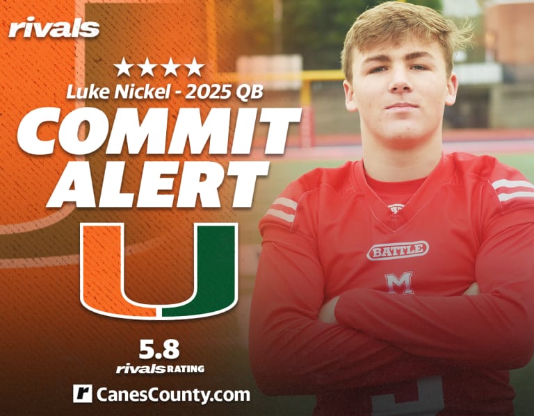 BREAKING Fourstar 2025 QB Luke Nickel Commits to Miami CanesCounty