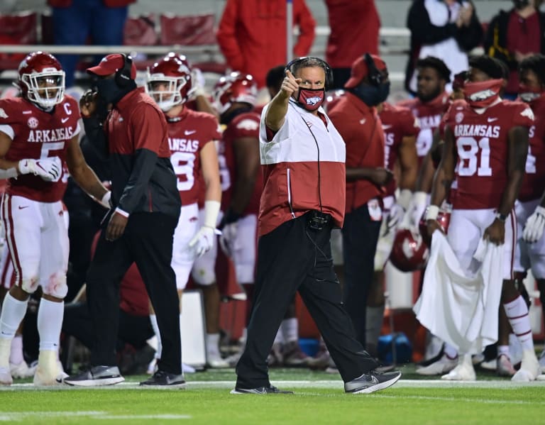 Sam Pittman details logistics of Arkansas Razorbacks game at Florida Gators  on Saturday, gives update on health