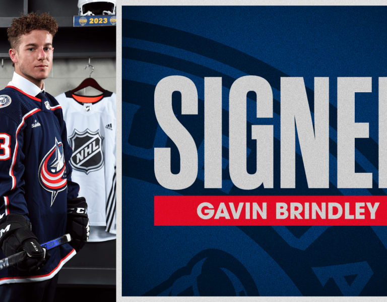 Gavin Brindley signs NHL contract with Columbus Blue Jackets