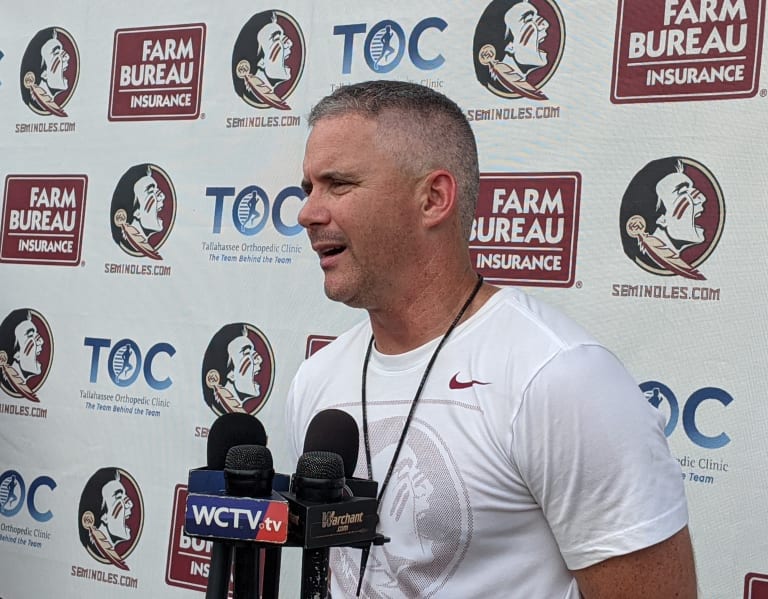 FSU head football coach Mike Norvell interview following first day of