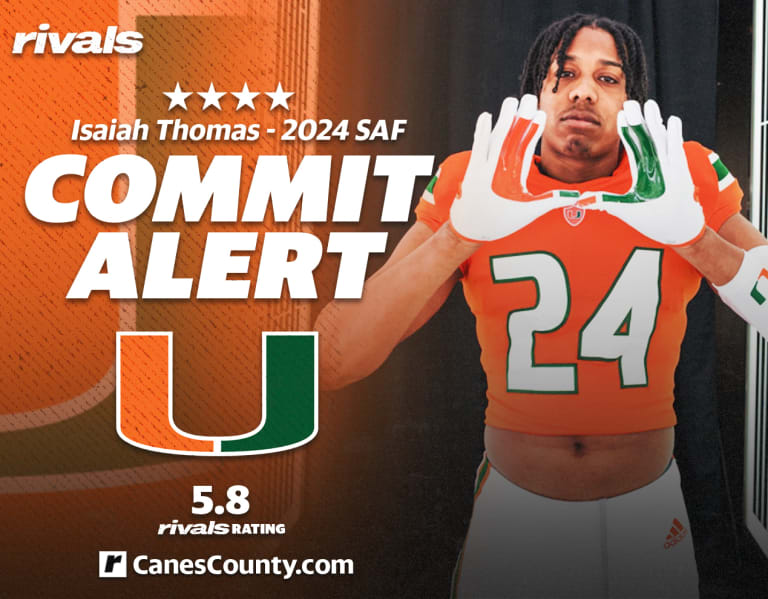 Miami Lands Commitment From Four Star 2024 Safety Isaiah Thomas