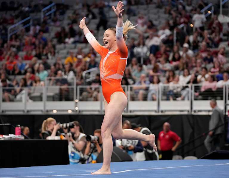 Jade Carey mendapatkan 10 lagi sebagai Beavers Best Fisk dengan 197.37