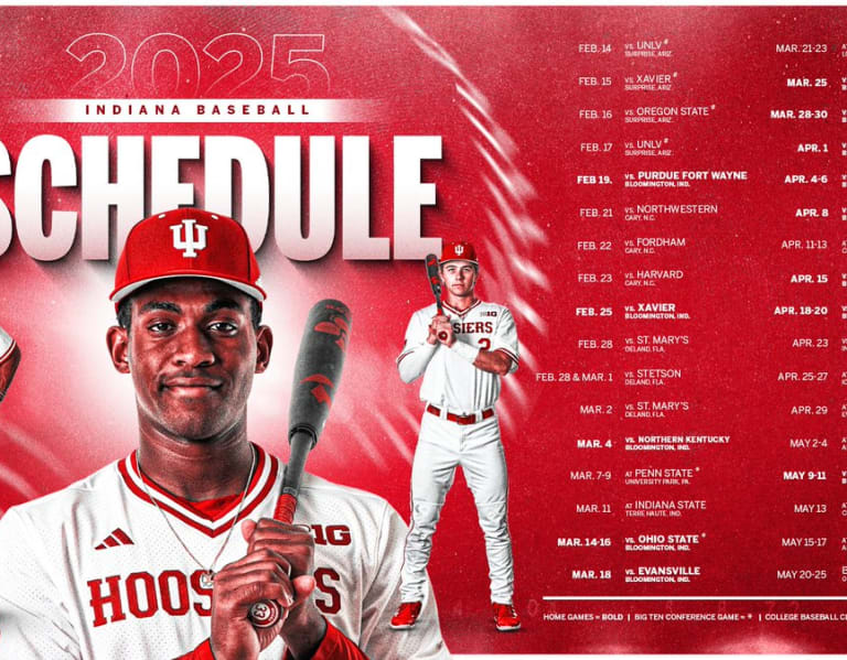 Indiana Baseball Unveils Thrilling 2025 Schedule 56 Games! BVM Sports