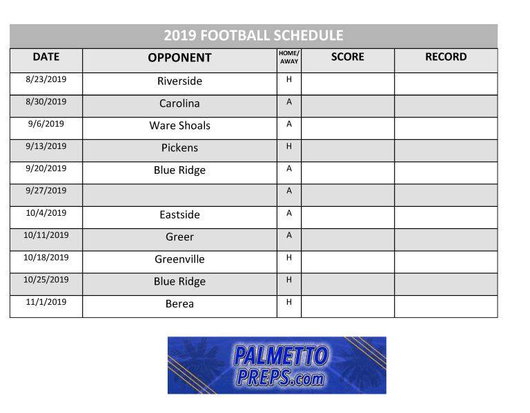 Travelers Rest Football Scores And Schedule