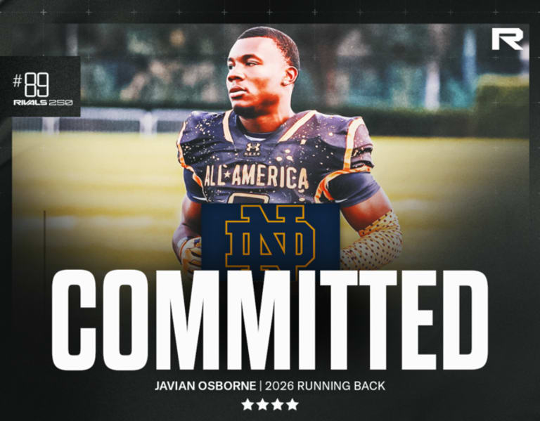 Notre Dame lands a commitment from blue-chip RB Javian Osborne