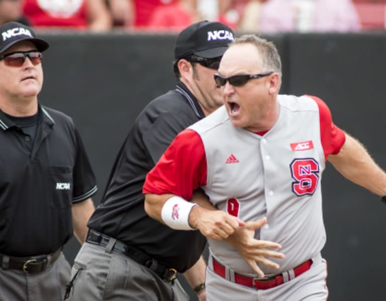 first baseman Preston Palmeiro (12) of the NC State Wolfpack