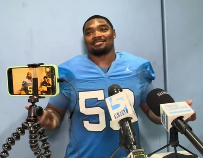 Willie Lampkin discusses UNC's improved offensive line, young receivers, and more