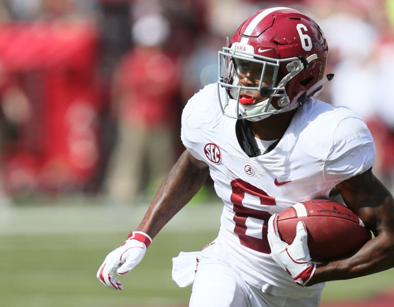 DeVonta Smith explains how Jalen Hurts has developed since Alabama