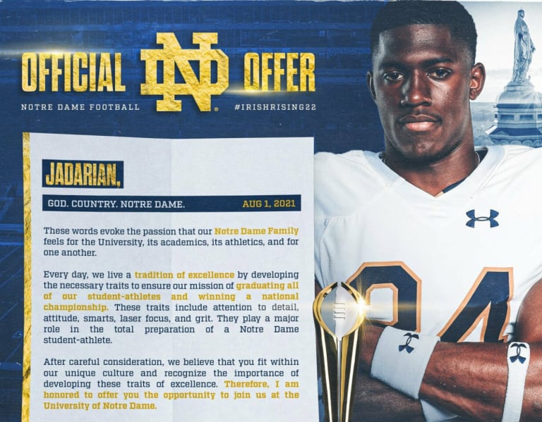 Notre deals dame recruiting