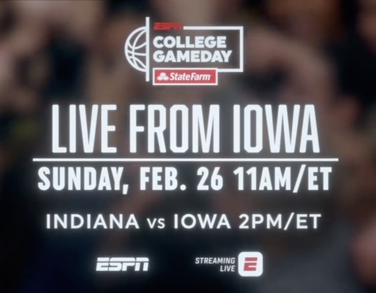 ESPN College GameDay at Iowa City February 26 Go Iowa Awesome