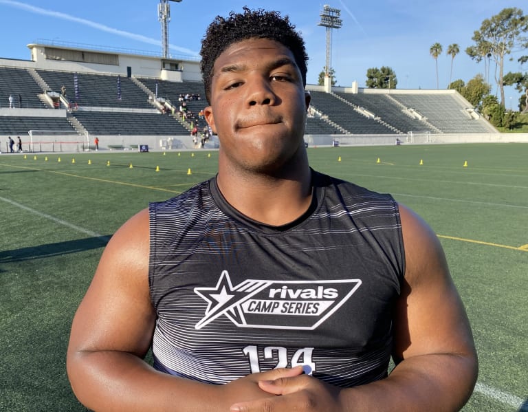 WATCH 2025 DL Tyler Parker talks UCLA at Rivals Camp LA BruinBlitz