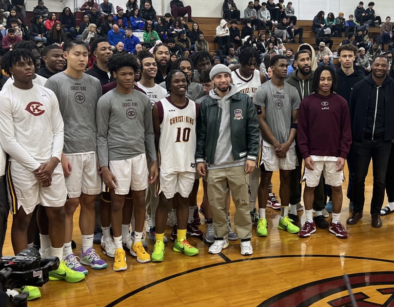 Jose Alvarado gets jersey retired by alma mater Christ the King