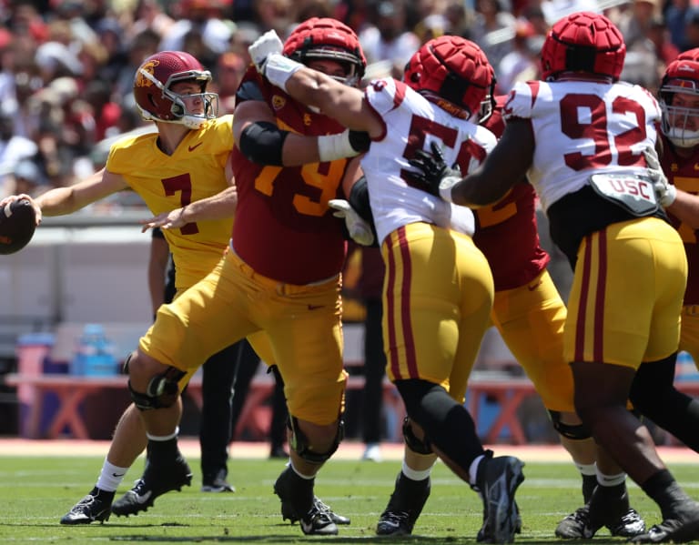 Indepth breakdown of USC's offensive line performance in the spring