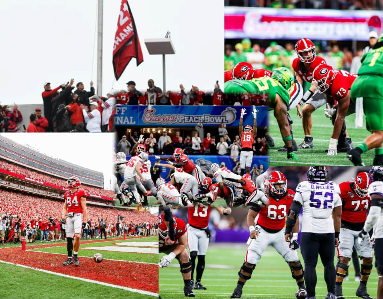 Georgia Bulldogs 4 Time Football National Champions Banner - State