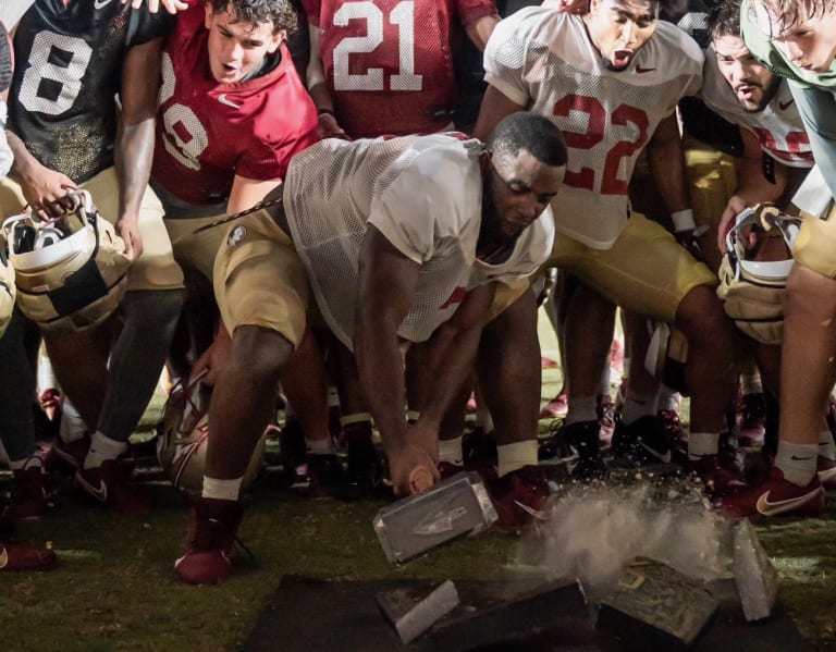 Trey Benson Surprised But Honored To Break Rock To End FSU S Camp TheOsceola
