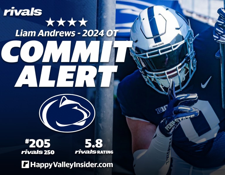 Penn State football adds commitment from Rivals250 lineman Liam Andrews