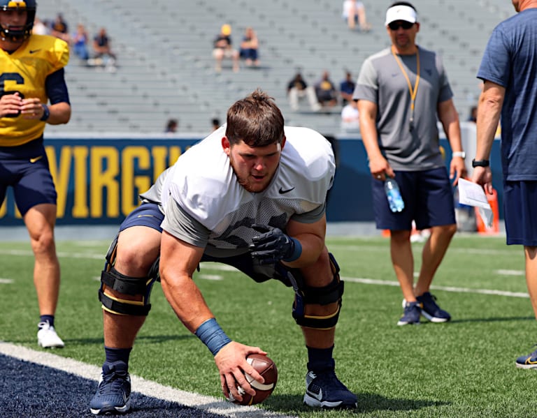 WVSports  –  West Virginia offensive line looks to be a position of strength