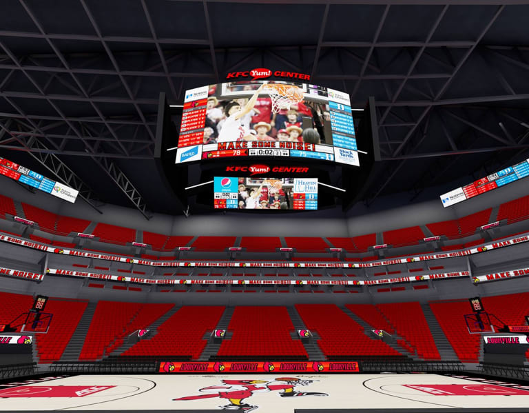 New basketball court installed at KFC Yum! Center