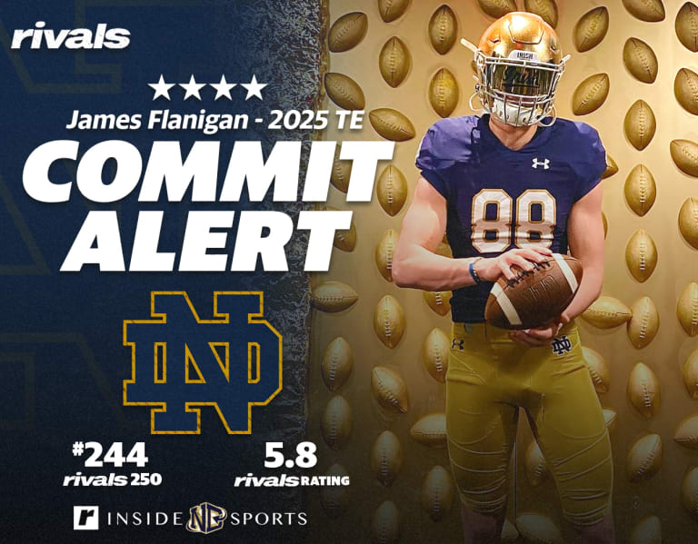 Notre Dame gets commitment from 2025 fourstar TE and legacy James