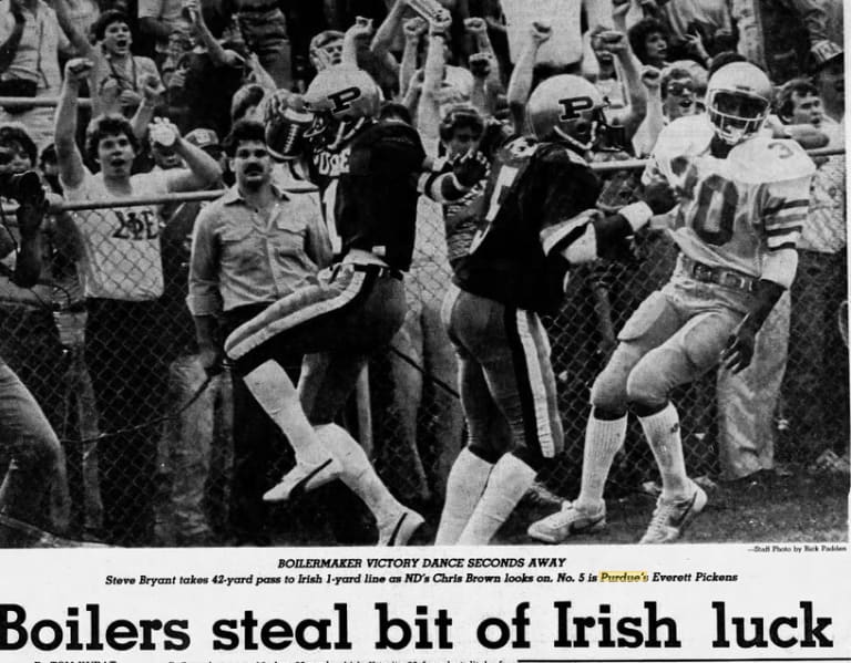 Time Warp Purdue Notre Dame 1981