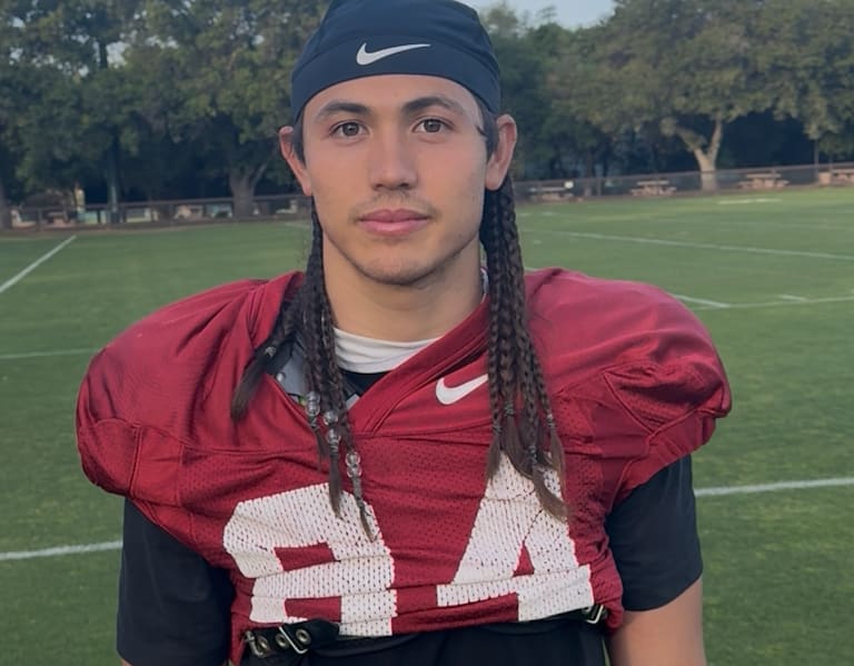 Stanford WR Tiger Bachmeier is enjoying the new stuff at spring ball