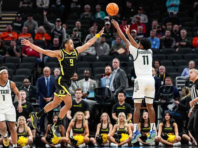 Michigan State Rolls Past Oregon to Reach Big Ten Tournament Semifinals