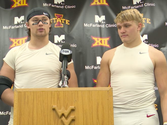 VIDEO: Kooper Ebel, Carson Hansen talk Iowa State's win at West Virginia