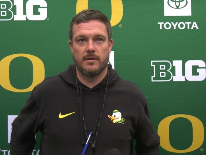 Oregon head coach Dan Lanning talks about Maryland prep preparation