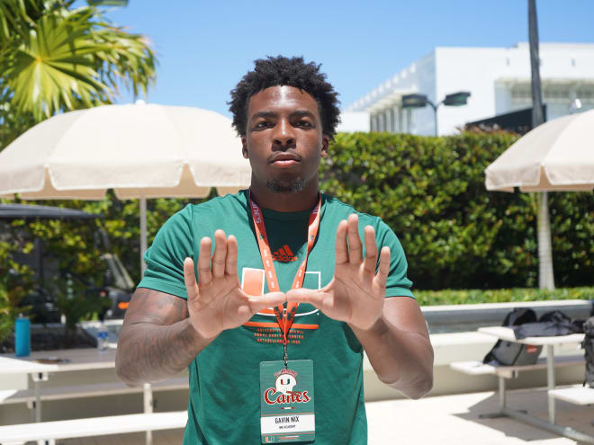 Four-star LB Gavin Nix impressed with Miami's plan for him after OV