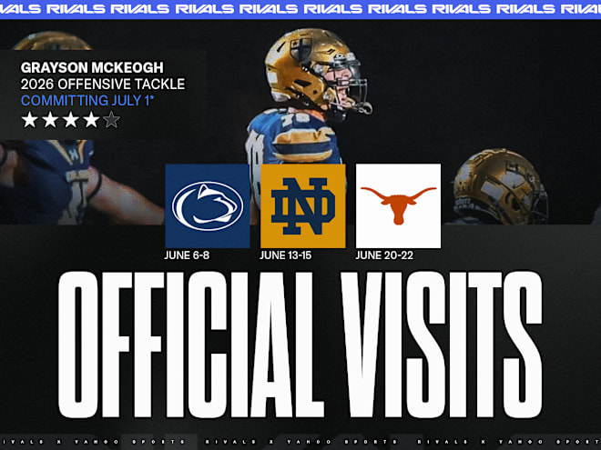 Rivals250 OT Grayson McKeogh sets trio of official visits, commitment date